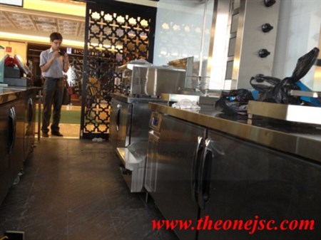 Thiết kế lắp đặt bếp inox nhà hàng Tràng Tiền Plaza Hà Nội